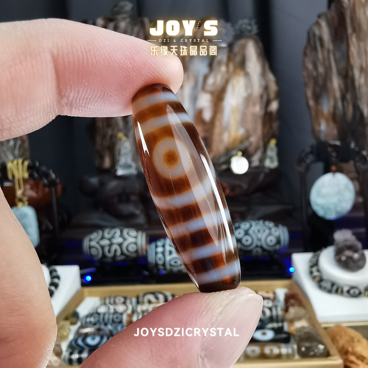 D5 Joys Dzi Crystal 乐缘天珠晶品阁新天珠亮面天珠玛瑙天珠全玉化