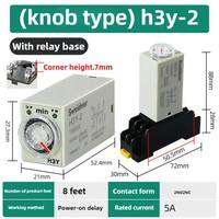 H3Y-2 Power on Delay Time Relay Small 8-pin Adjustable Controller 220V AC Timer Switch The Scale Board Is Clear and Easy To Read