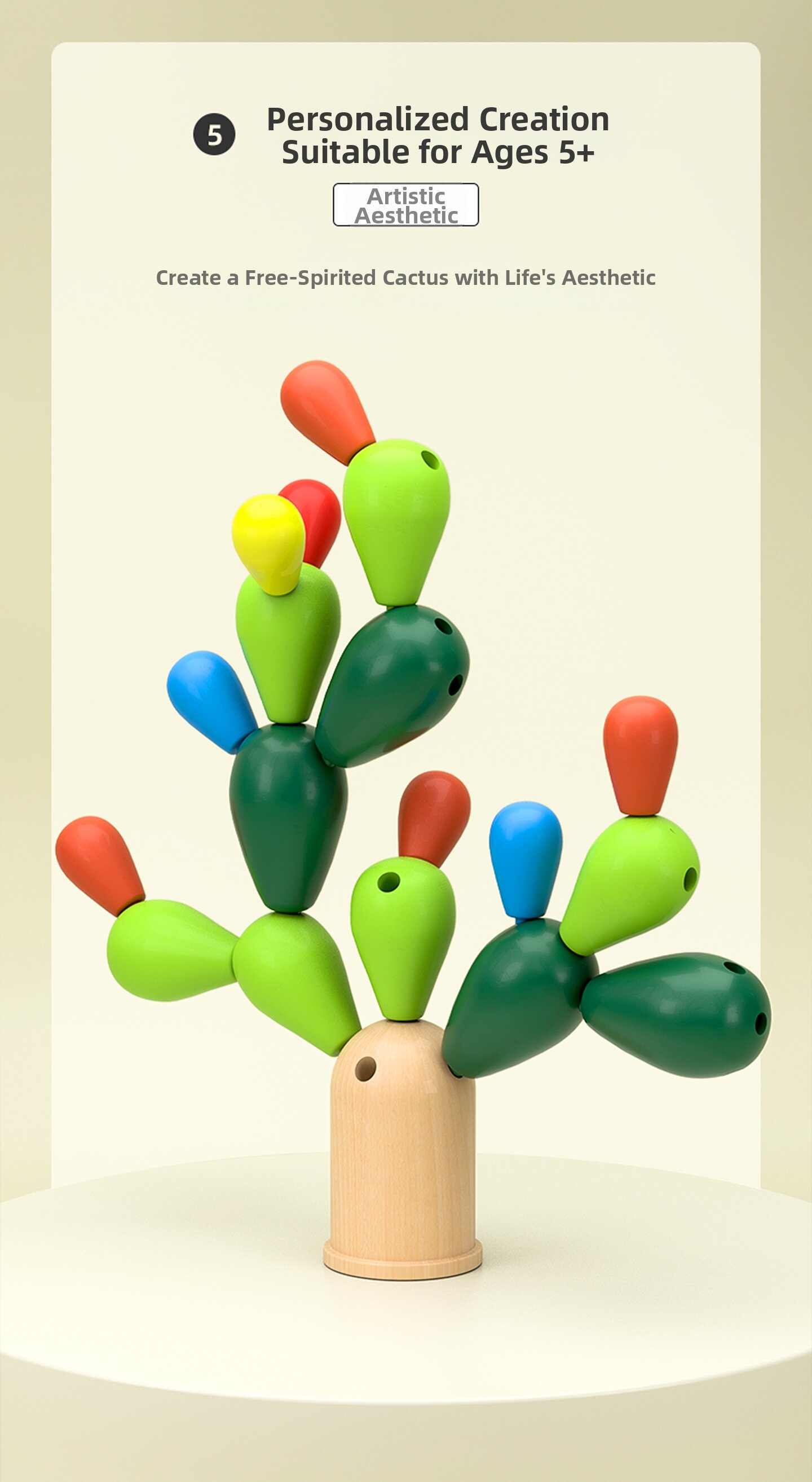 Cactus Building Blocks Educational Toy For Toddlers And Babies_voghion.com