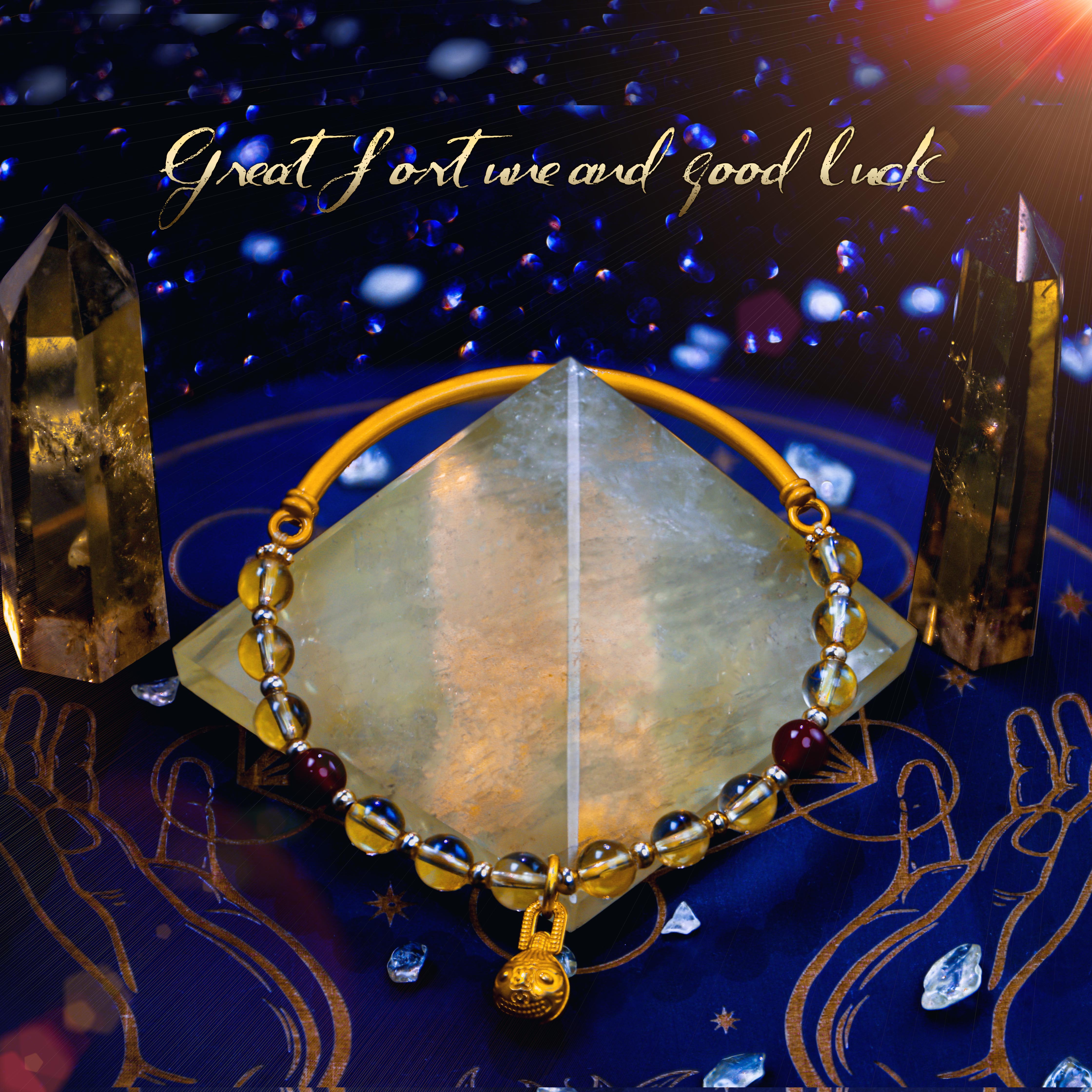 Half Bracelet Gold Crystal Bracelet❤️Wealth Bracelet❤️Energy Bracelet, Amulet Bracelet，Crystal, Lucky, Gold