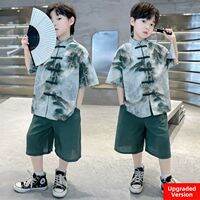 BOBOELEPHANT | Chinese Style Tang Suit for Boys Daily Wear Summer