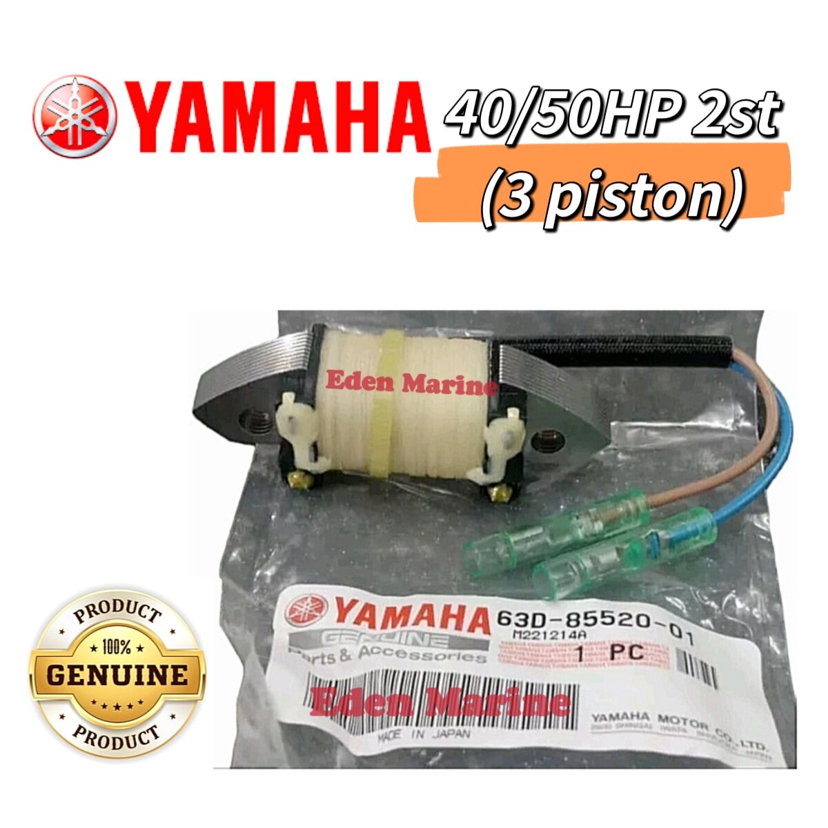 Charge coil ORIGINAL for YAMAHA 40/50HP 2st (3 piston model) outboard Harga 415 Ringgit*Penghantaran Percuma