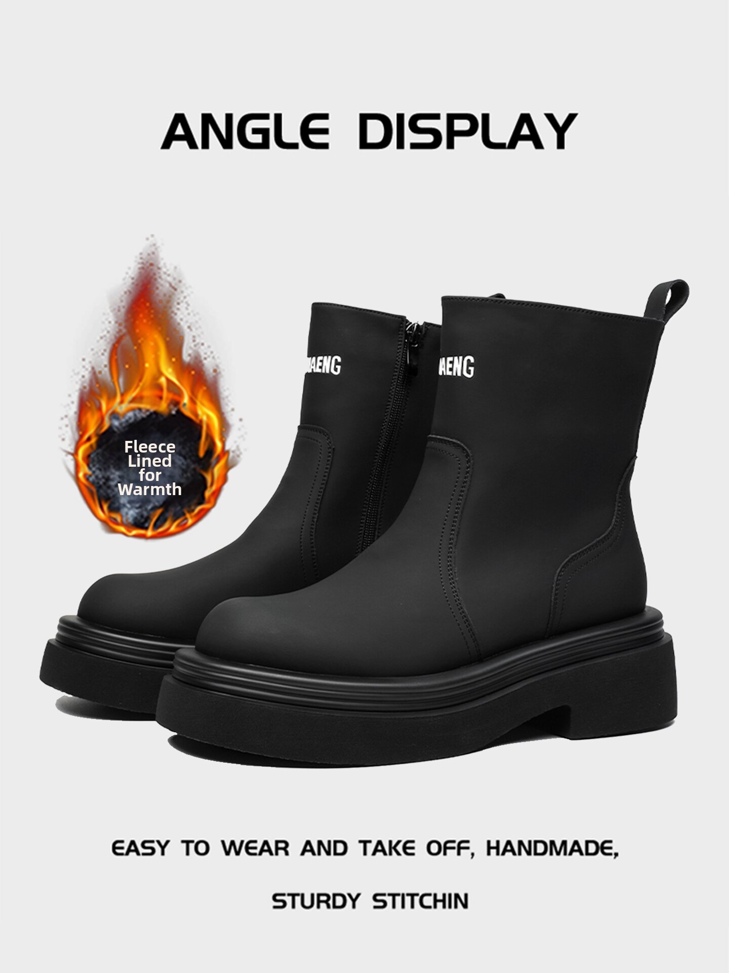 Large Size 46 Warm Winter Ankle Boots Harga  224 Ringgit*Penghantaran Percuma