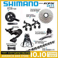 Shimano 105 R7000 Groupset 2x11 Speed Road Bike R7100 Crankset R7000 Front Rear Derailleur Cassette Shifter Brake Chain BB Bike Parts
