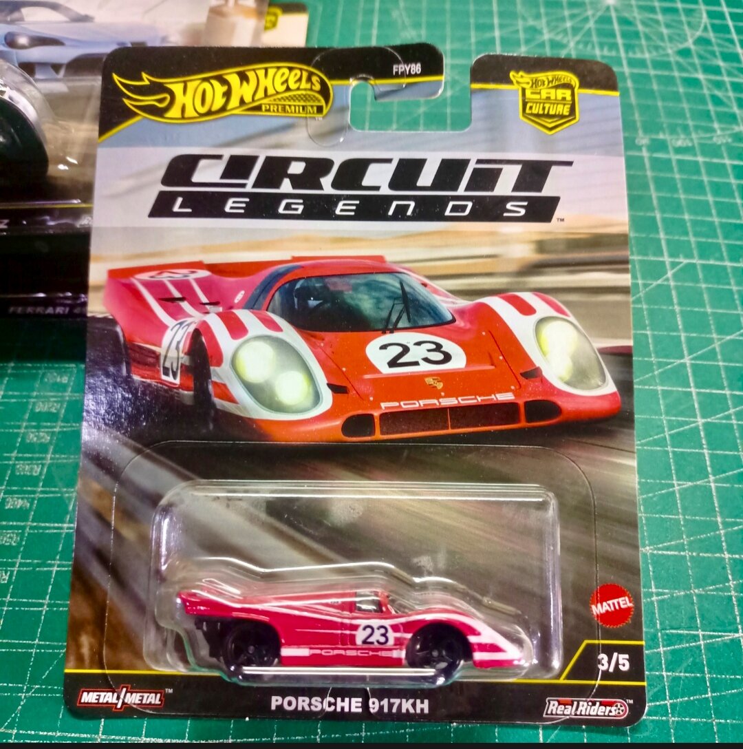 thumbnail interactive-video image 1 of Hot Wheels Porsche 917KH – Circuit Legends Series, 1/64 Scale Diecast (FPY86-961 K) 1 of 6