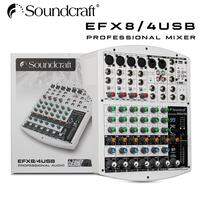 Soundcraft EFX8/4USB 4-channel mixer 99 DSP reverb effects supports Bluetooth and USB connections suitable for stages parties conferences bars etc KTV
