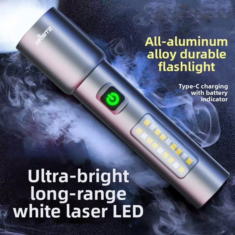 Multi-functional Charging Super Bright Long-range Extendable Zoom Flashlight