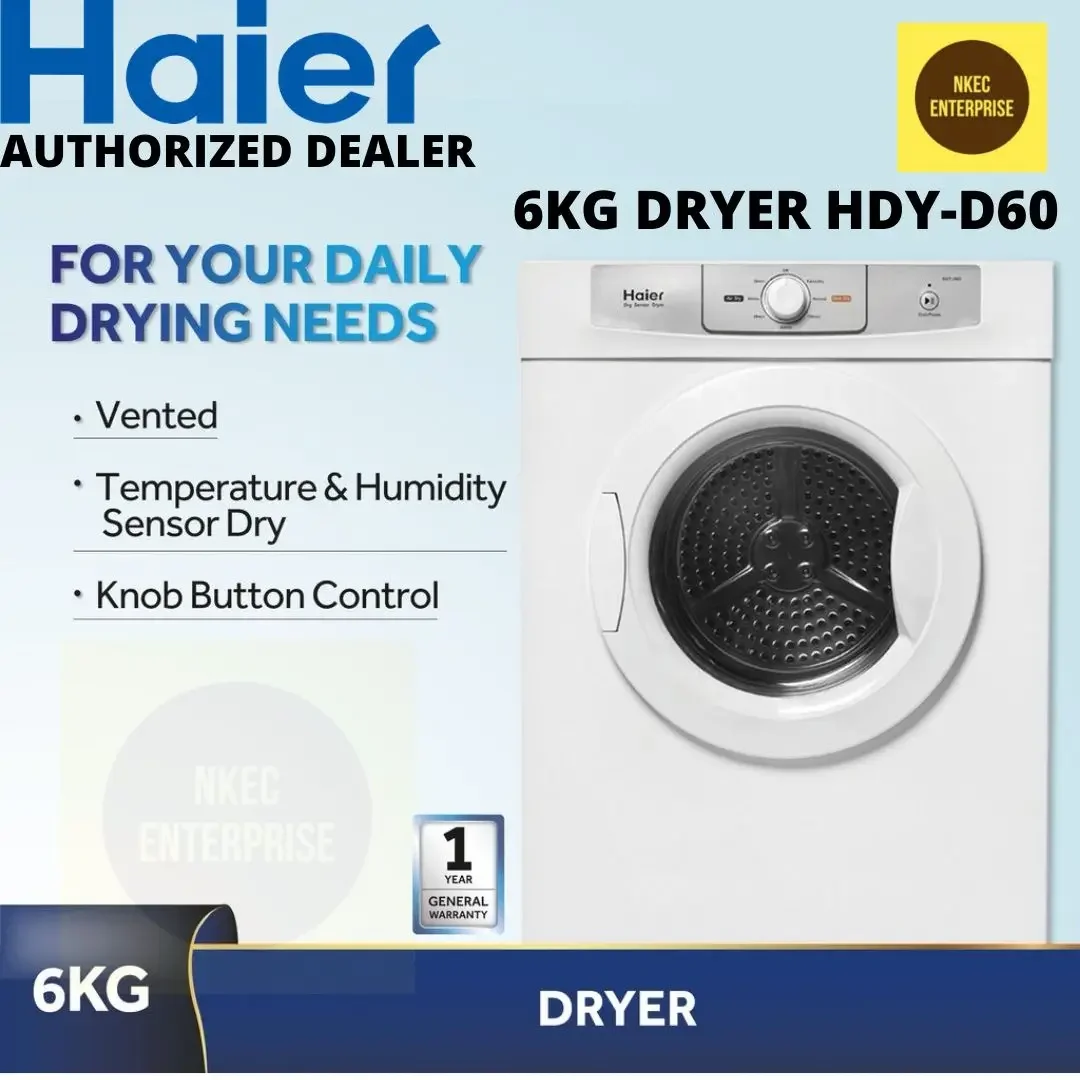 Haier 6Kg Venting Dryer Mesin Kering HDY-D60