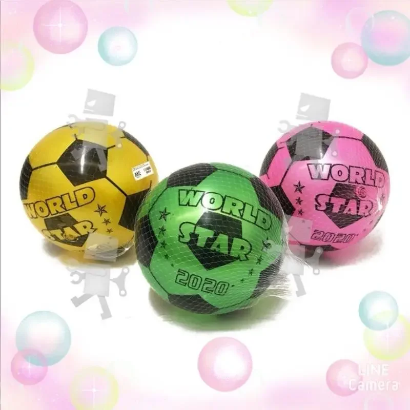 Inflatable PVC Soccer Ball with Football Design Bouncing Toys for Kids Mainan Bola Sukan Bayi Kanak-Kanak