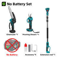 208CM Brushless Telescoping Pole Electric Chainsaw 4 IN 1 High Branch Scissors Cordless High Branch Saw Garden Pruning Tool For Makita 21V Battery Pin