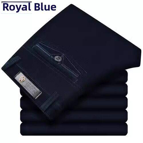 Winter Thickened Corduroy Men's Casual Pants High Waist Straight Leg Anti-Wrinkle Business Casual Style Autumn Winter Pattern. 
