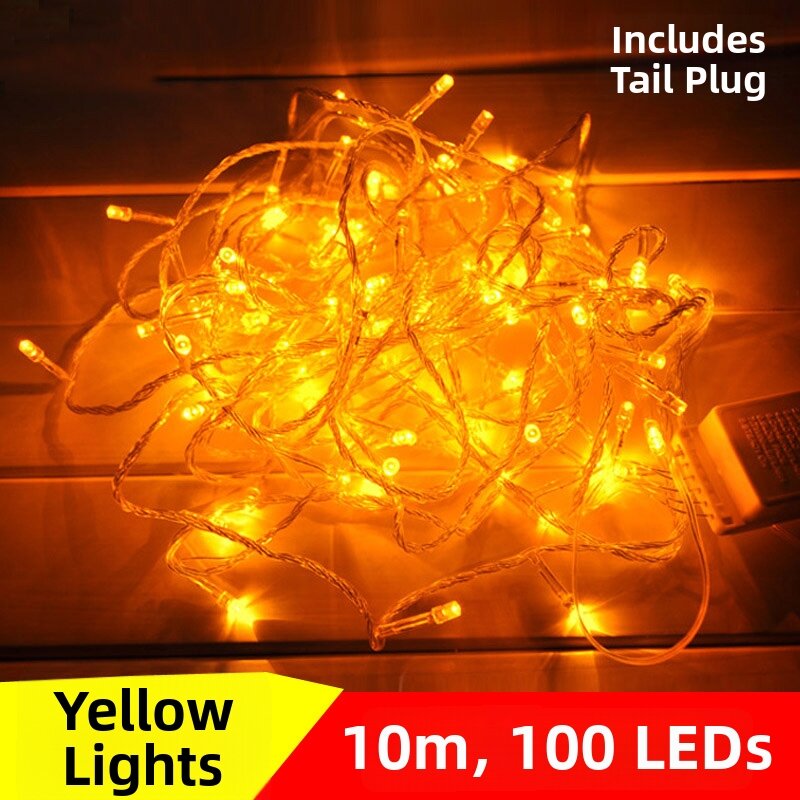 Festive 10m Plug-in LED String Lights