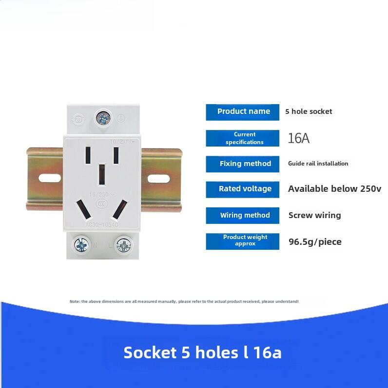 Zhengtai AC30 2-Plug Three-Hole 16A Five-Hole Modular Terminal Combination Electricity Box Guide Rail Air Conditioning Socket 10540. 