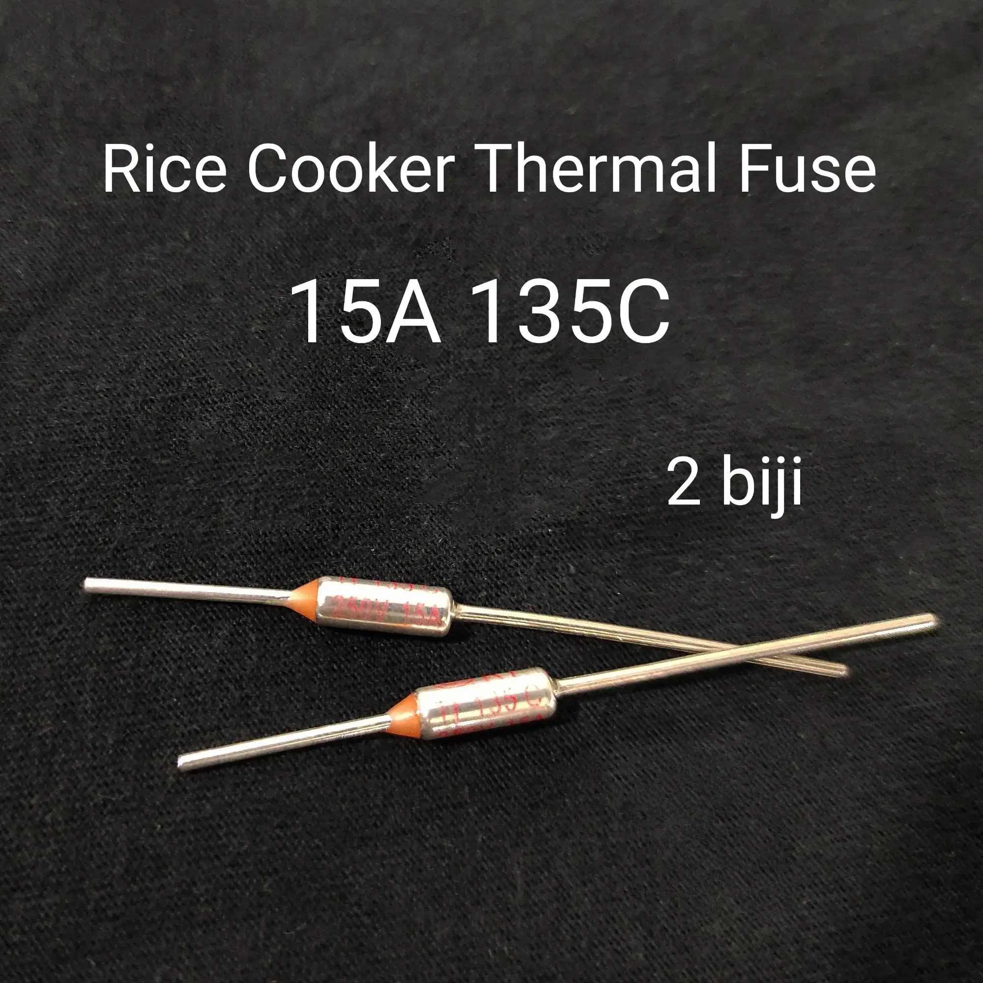 2 Biji 15A 135C Rice Cooker Thermal Fuse thermo fuse