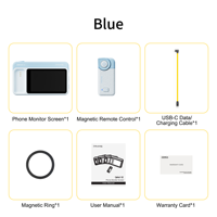 7RYMS Qshot V2 Magnetic Phone Selfie Monitor Screen Support 4K 60fps Wired Recording Using Phone Rear Camera for Selfie Vlog LiveStream Compatible with Android iPhone HarmonyOS