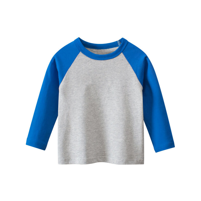 Heavy Cotton Soild Kid Raglan Long Sleeved T-Shirt Child Tops Girl Boy Clothes Shirts - 3