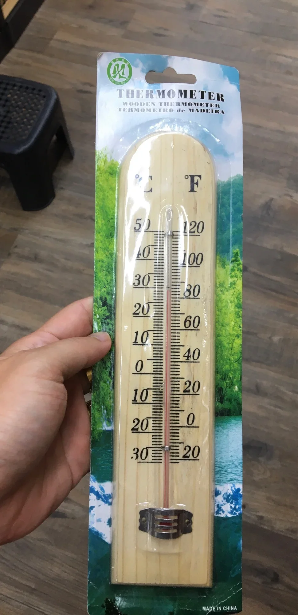 wooden thermometer ( termometer kayu )