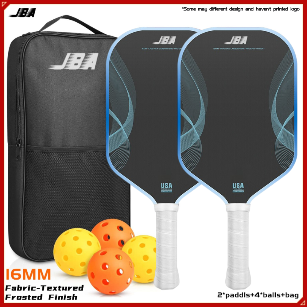 JBA Pickleball Paddle Set T700 Carbon Fiber Matte Finish 16MM PP Honeycomb Core Large Sweet Spot Ergonomic Grip ราคา 1,037 บาท*ส่งฟรี