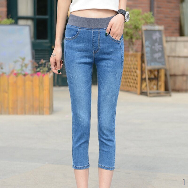 Three quarter hot sale jeans womens