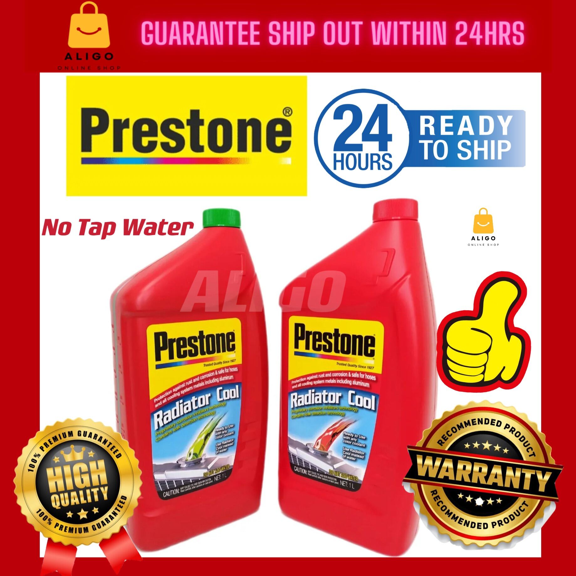 🇲🇾 READY STOCK 🇲🇾 CAR COOLANT PRESTONE USA CAR RADIATOR 1L RED/GREEN