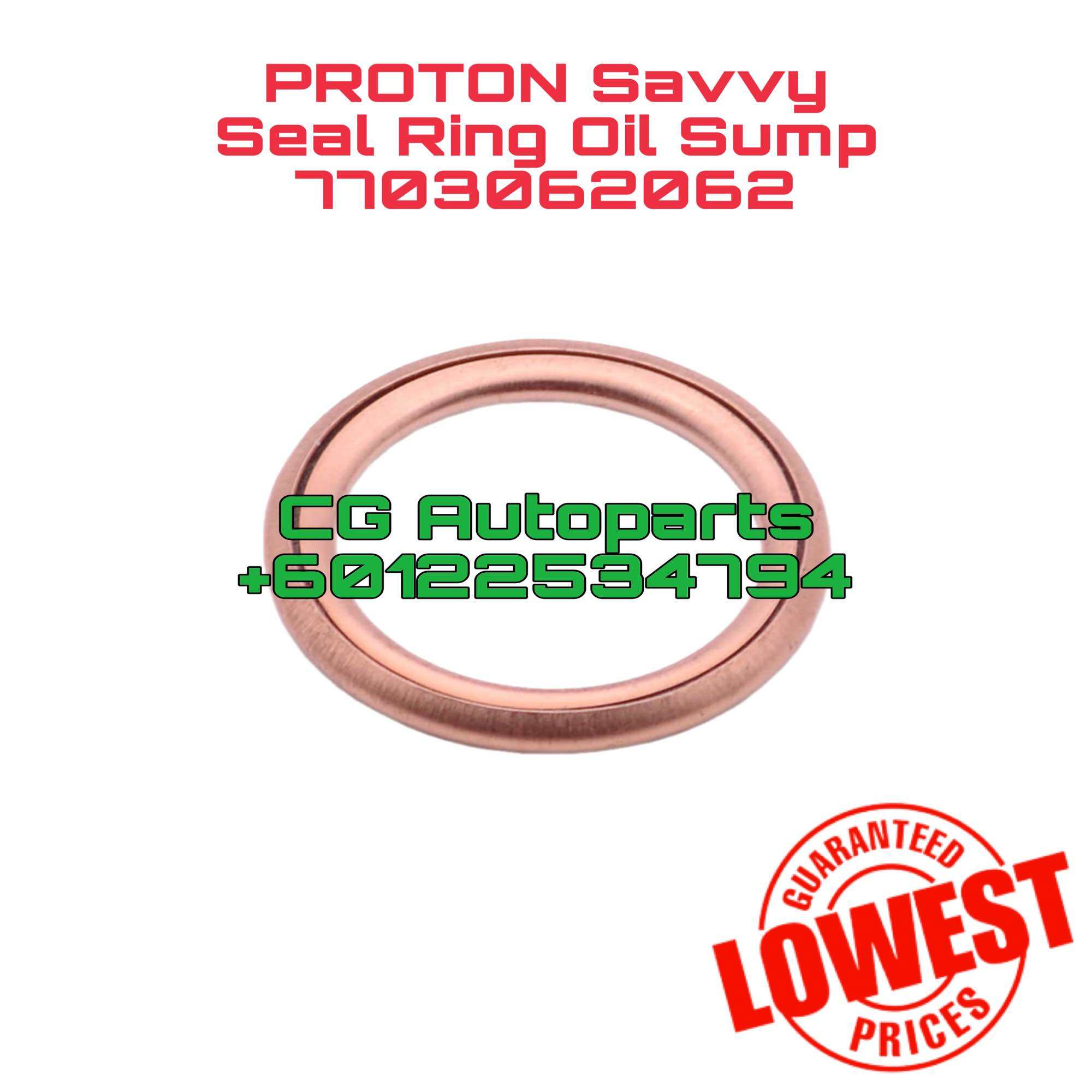 Proton Savvy Engine Oil Drain Seal Ring 7703062062 | Lazada