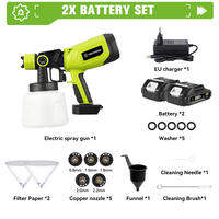 1400ml điện phun gu N không dây dụng cụ phun sơn Sơn HVLP dụng cụ phun sơn cho tự động đồ nội thất thép phun sơn cho Makita 18V pin Pin