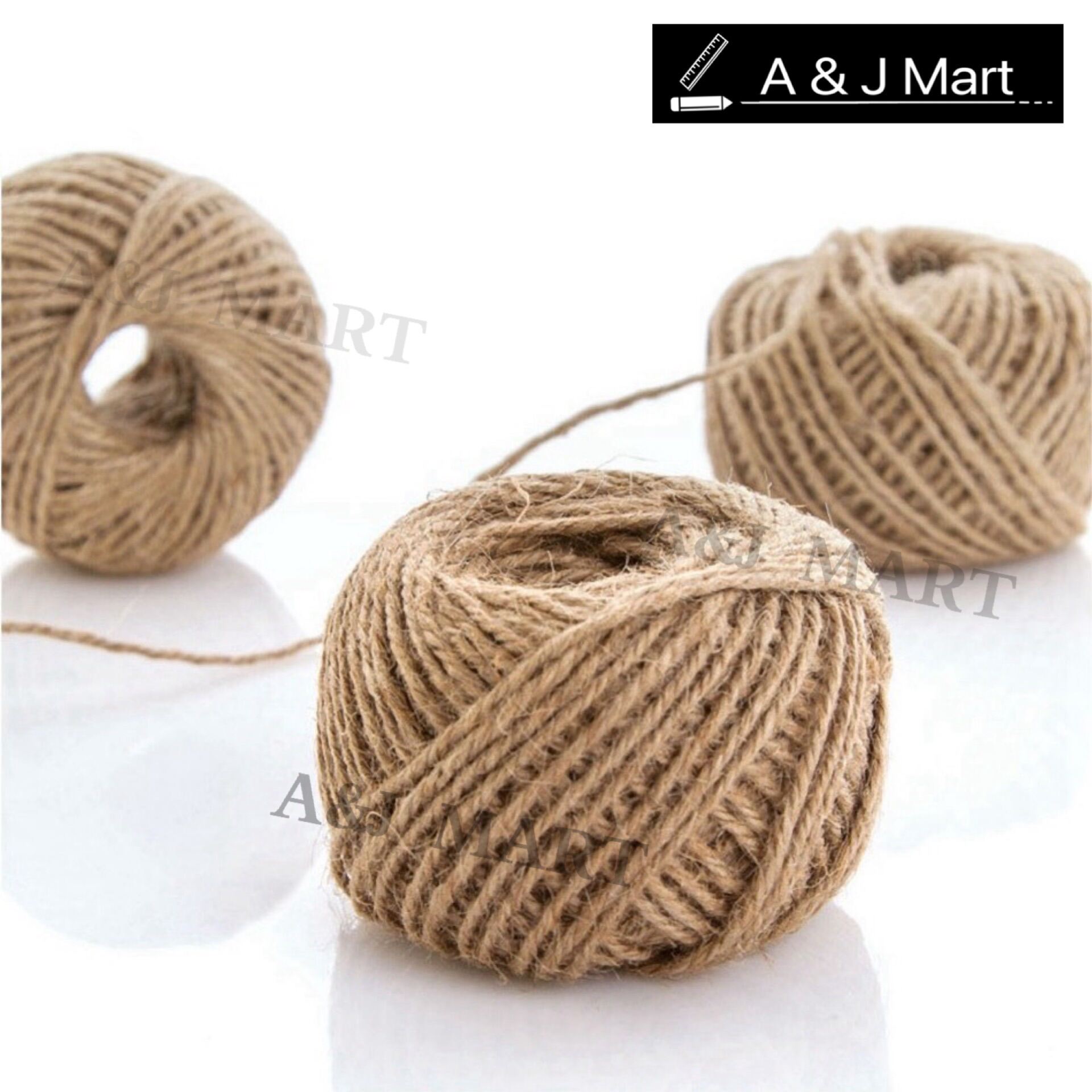 Natural Jute Hemp Linen Rope Twine String Cord Shank Craft String DIY / Sumbu Pelita/ Tali Guni