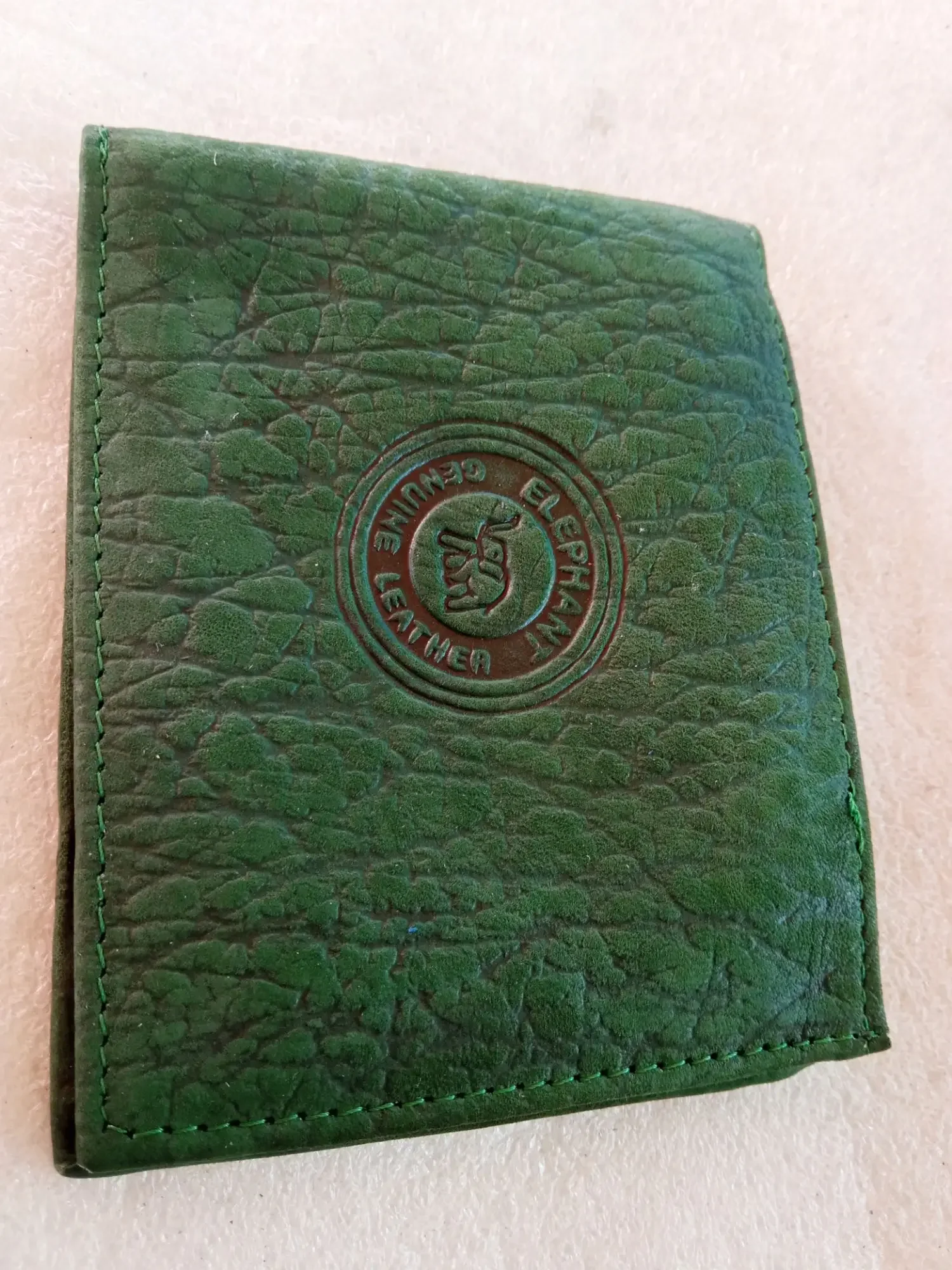 made in Thailand Elephant leather (dark green)