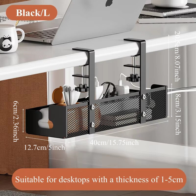 No Drilling Extendable Under Desk Cable Management Metal Cable Tray ...