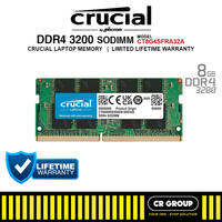 Crucial 32GB DDR4 3200MHz CL22 1.2V Non-ECC SODIMM Notebook Memory CT16G4SFRA32A(3Yrs Crucial  Warranty)