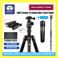 Sirui Traveller 7C Carbon Fiber 4 Section Tripod With E-10 Ball Head | Max Height 166cm | Max Payload 8kg | Sirui Malaysia Official Warranty