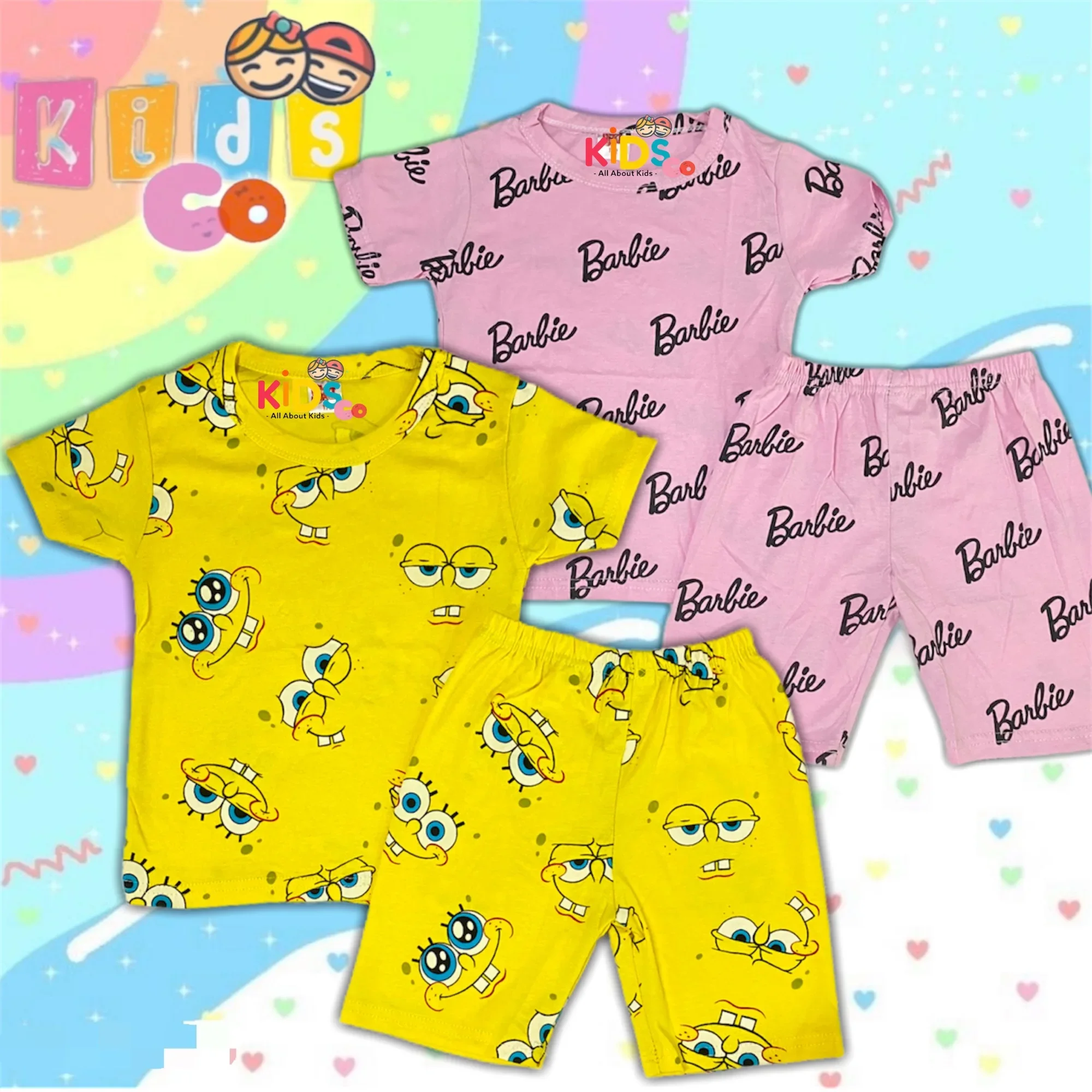 Playset Printed Cotton Kids Size 1-6years .