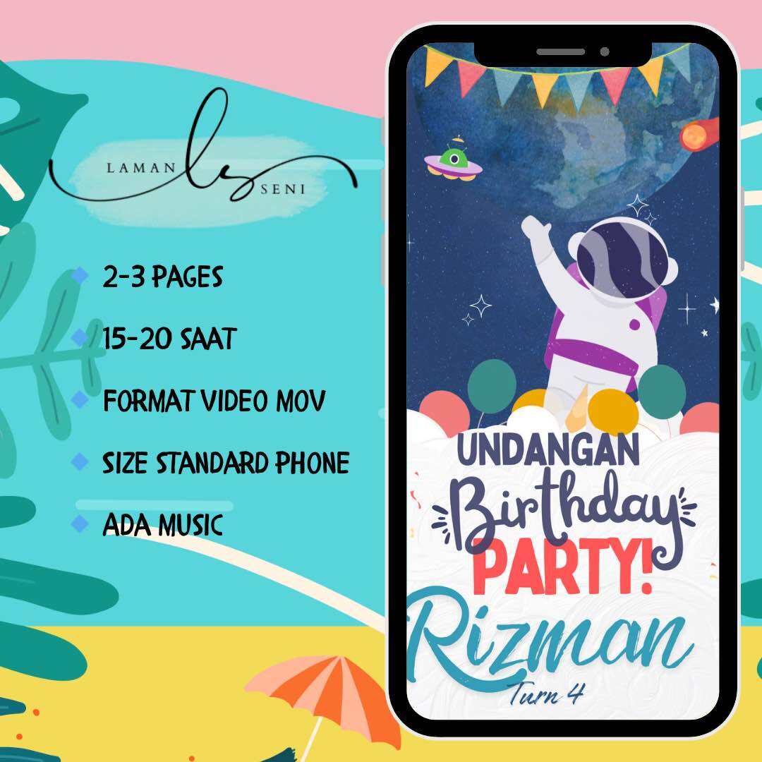 Kad Digital Birthday Majlis Hari Lahir Kesyukuran e-Kad Undangan ...