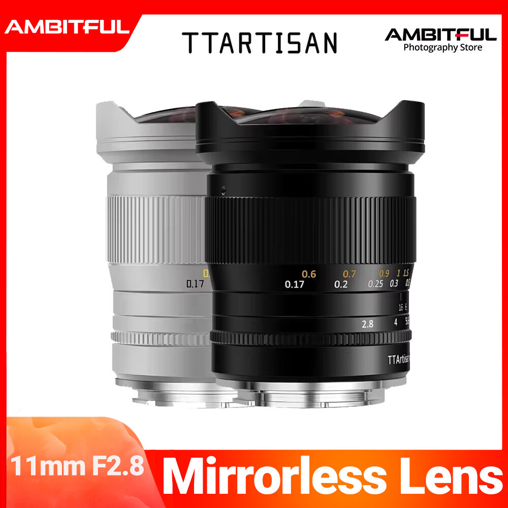 TTArtisan 11mm F2.8 Full Frame Fisheye Wide Angle Lens for Sony E Mount Canon Fujifilm Nikon Leica Sigma Lumix Mirrorless Camera ราคา 7,990 บาท*ส่งฟรี