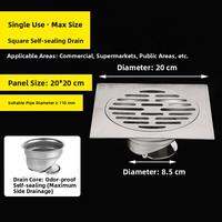 FEIZHUXIANSEN | Odor-Reduction Insect-Prevention Drain Trap 15cm Square