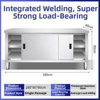 FANKALONG | Stainless Steel Kitchen Work Table Storage Cabinet