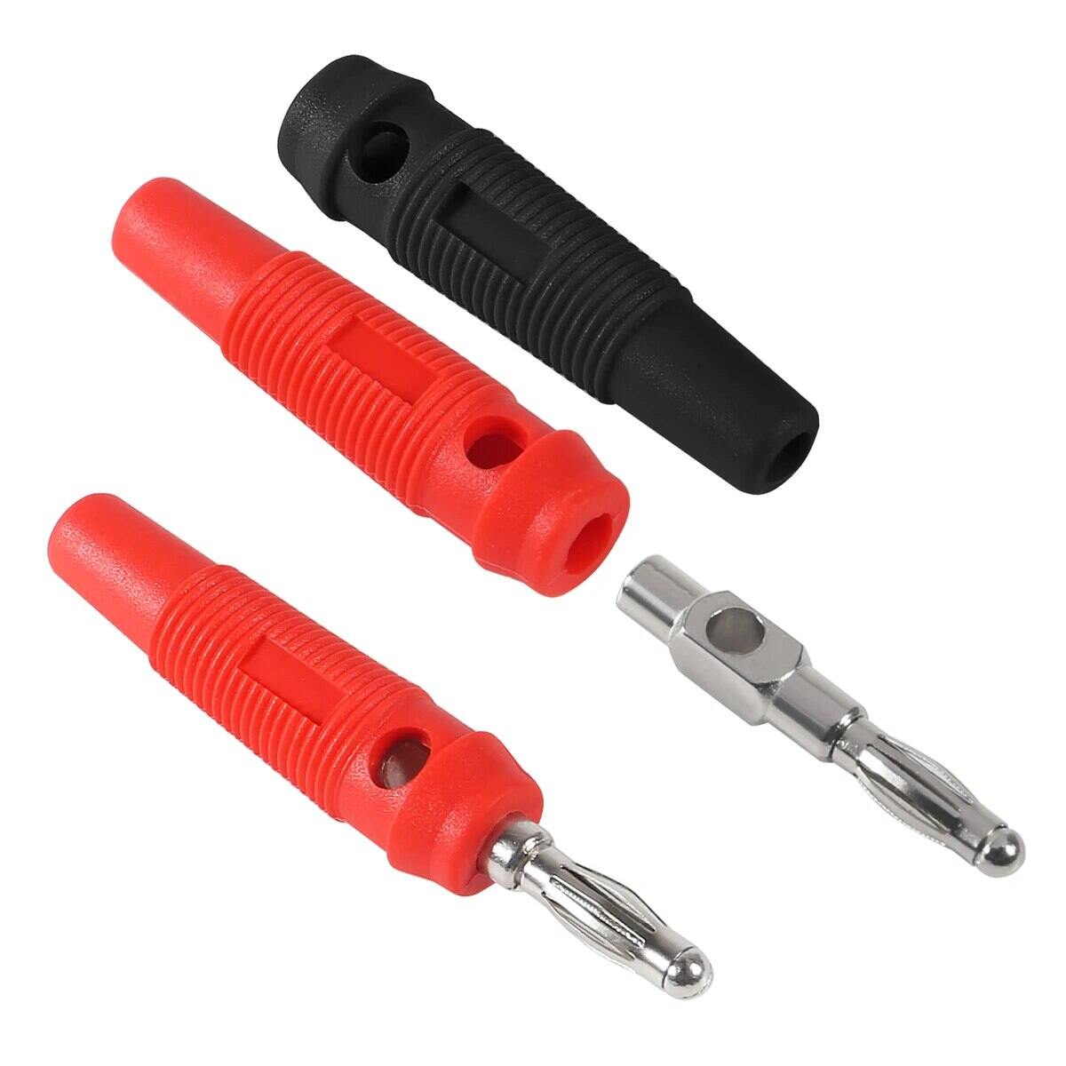 10Pcs 32A High Current Screw Type 4mm Banana Plugs Male Stackable Connector Speaker Cable Adapter 4mm High Current Banana Plugs. 
