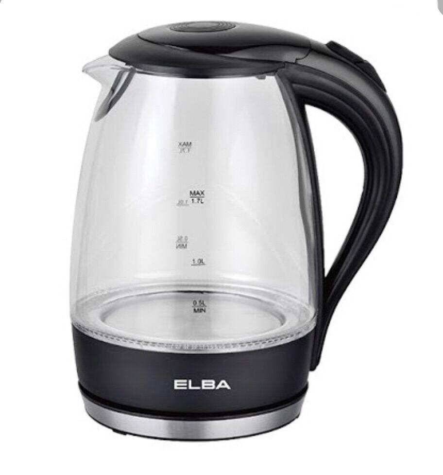 ELBA EJKF1723G(BK) 1.7L Glass Jug Kettle ( BUBBLE WRAPPING) Lazada