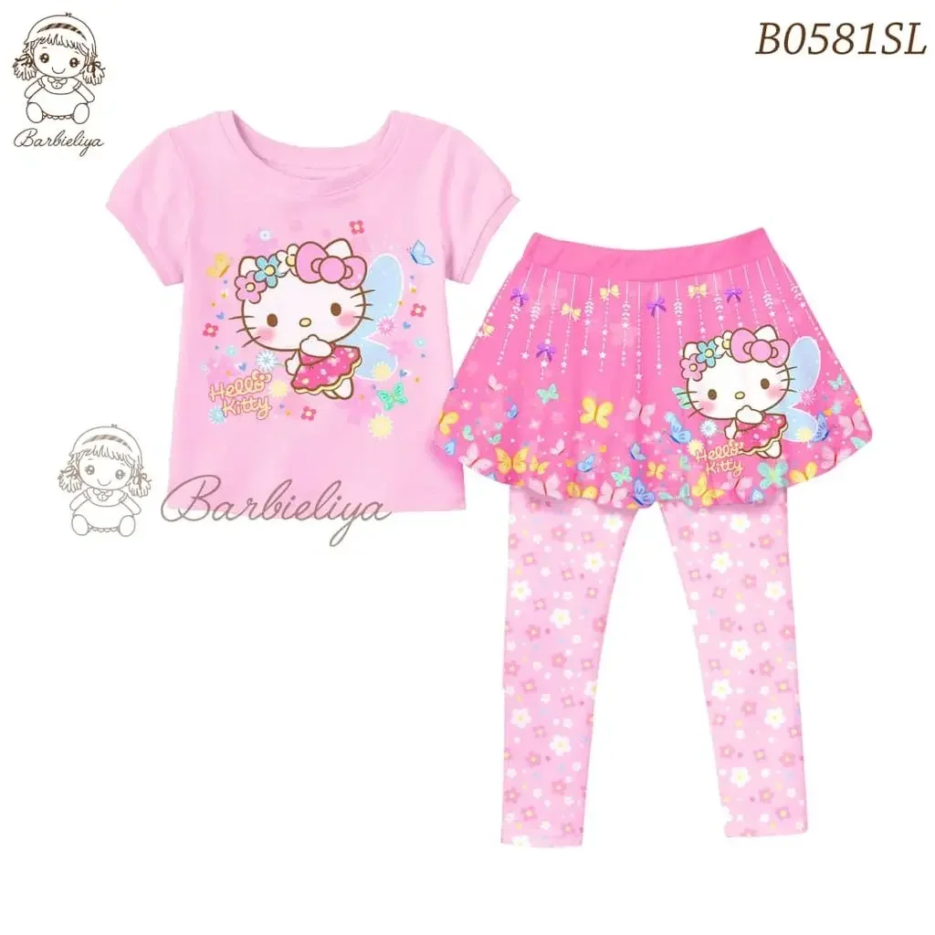 BARBIELIYA girl set - top & pant + skirt B0581SL Hello Kitty | BARBIELIYA GIRL CLOTHING B0581SL