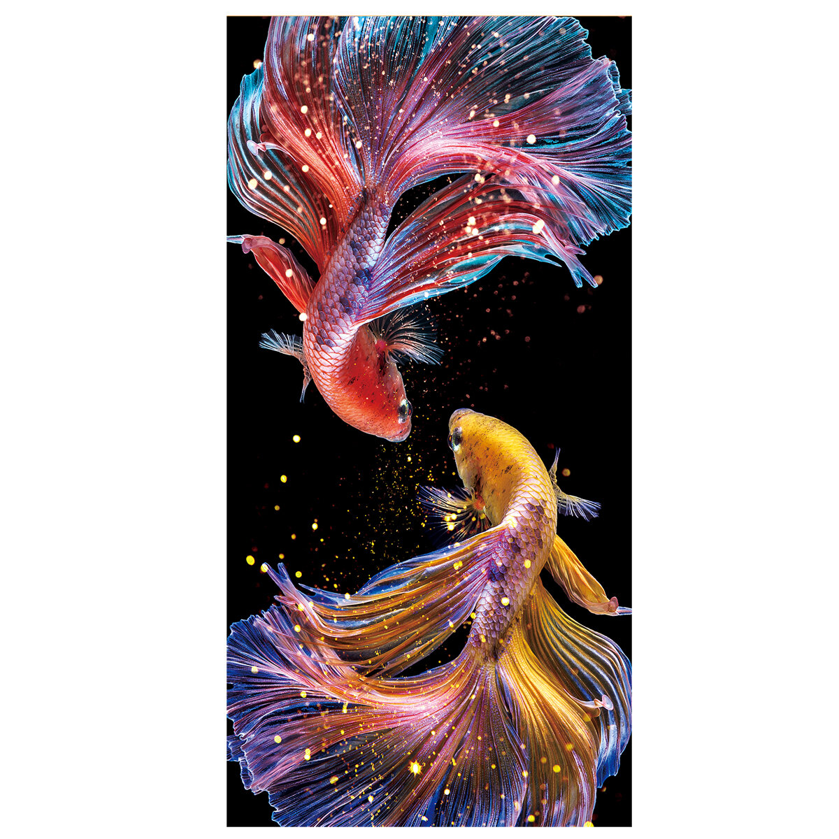 Koi Cross Stitch DIY Embroidery Kit 11CT 9CT Living Room Vertical Decorative Painting New Popular Printed Needlework Pack Set