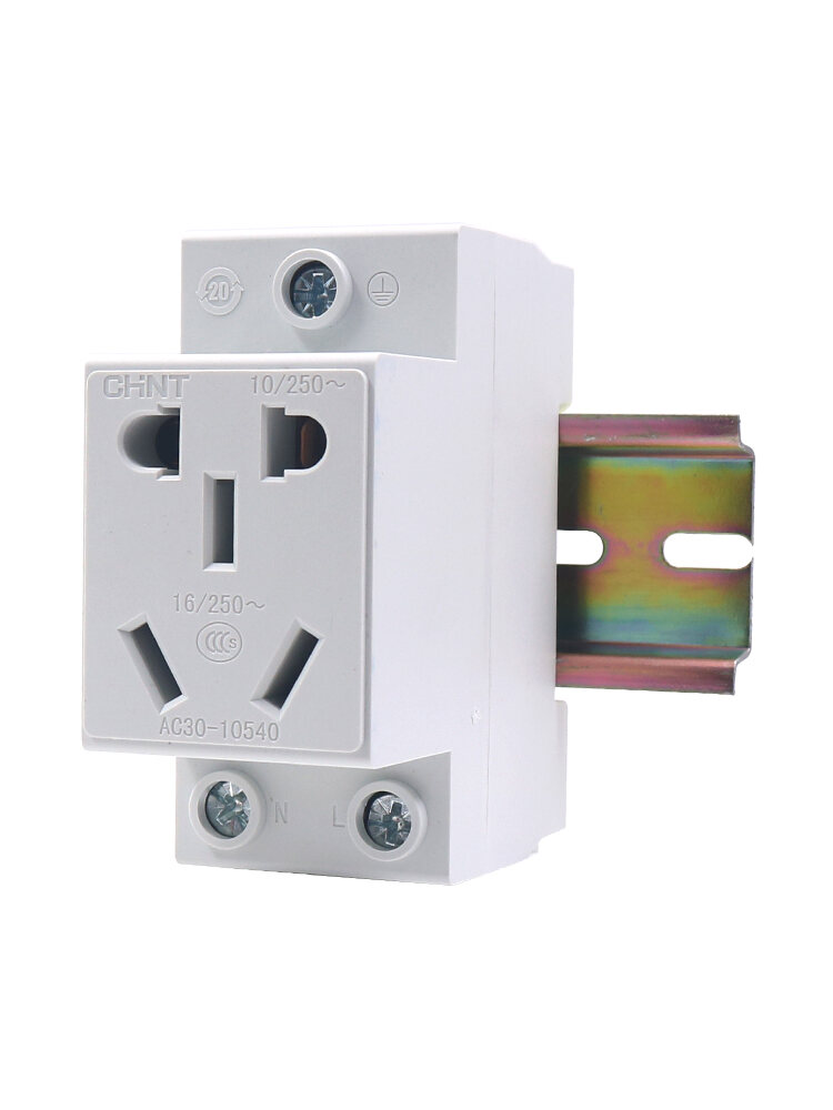 Zhengtai AC30 2-Plug Three-Hole 16A Five-Hole Modular Terminal Combination Electricity Box Guide Rail Air Conditioning Socket 10540. 
