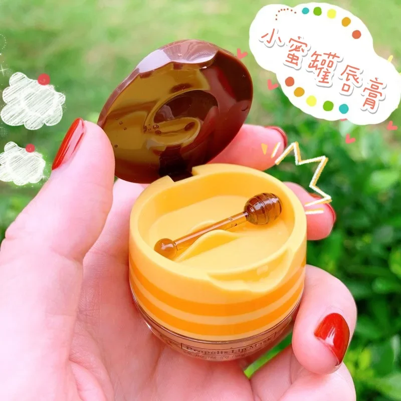 Honey Jar Honey Lip Mask Lip Balm Moisturizing and Nourishing Lipstick Base Exfoliating Scrub Diluting Lip Color Lip Wrinkles Student Female