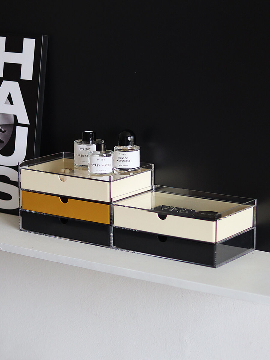 Luxurious Transparent Acrylic Multi-layer Organizer Box Cosmetic Bathroom Desktop Nordic INS Storage Container with Drawer Harga  68 Ringgit*Penghantaran Percuma