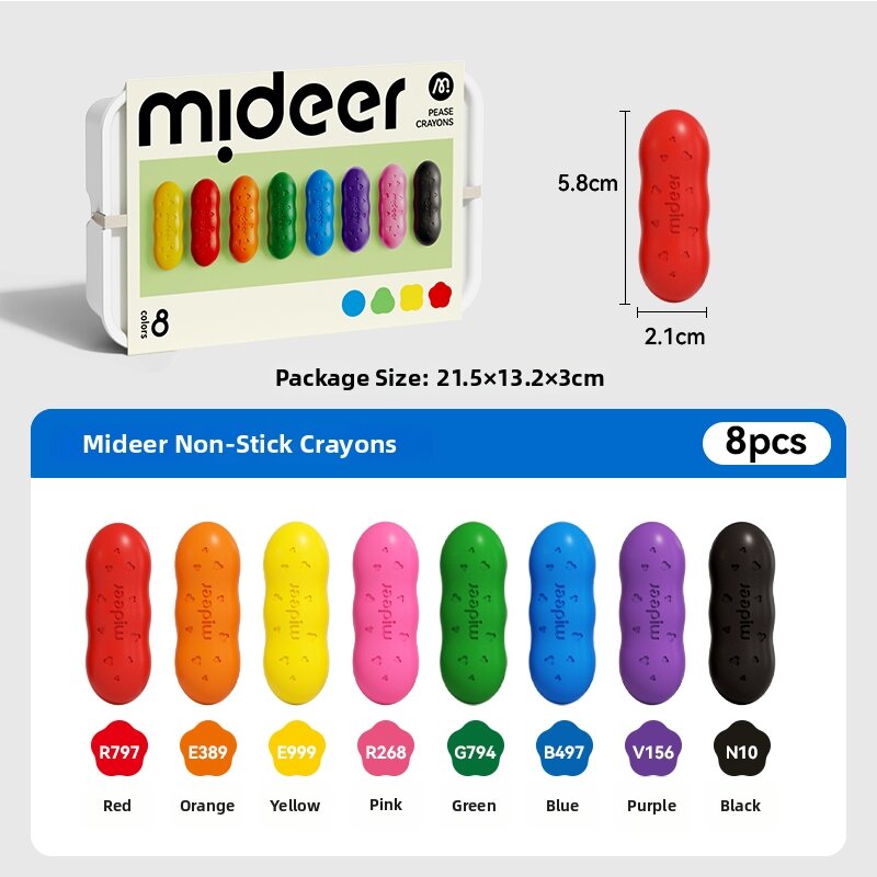 MiDeer | Non-Toxic Washable Safe Toddler Drawing Crayons