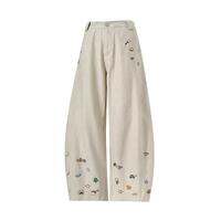 American Vibe Retro Distressed Wide Leg Pants Womens Loose Jeans Mens Floor-Length Drapey Knife Edge Casual Trousers