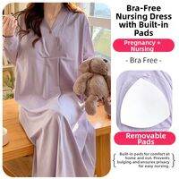 JoynCleon | Maternity Nursing Dress Chest Pads Included