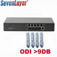 HiOSO Epon OLT 4 ports ftth olt AC100-240V Access 256 onus 4pon olt work with EPON XPON onu PX20+++ PON SFP moules 9db