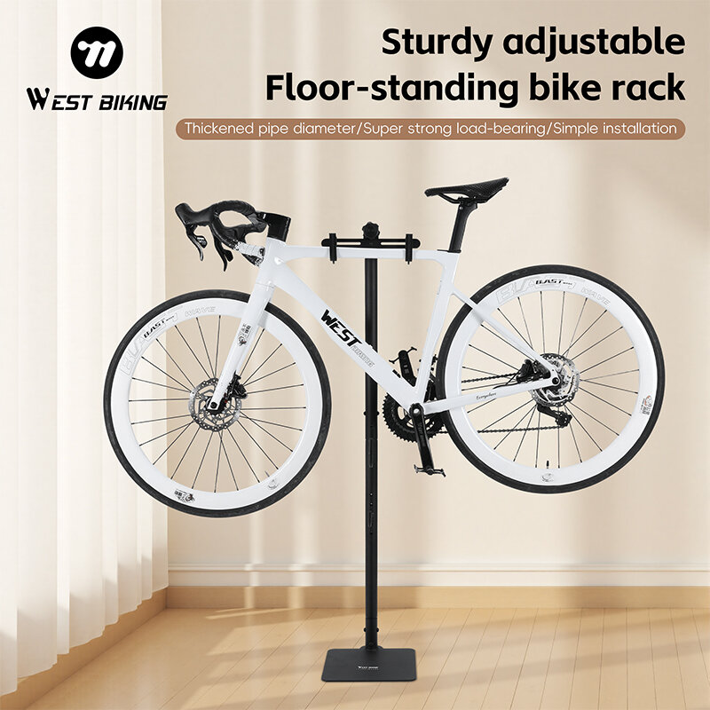 WEST BIKING 3 In 1 Bike Stand Adjustable Bicycle Parking Repair And Washing Rack Heavy Duty Steel Frame With Anti Scratch Hooks And Straps For Stable Storage Of Mountain Road Kids Bikes ราคา 3,472 บาท*ส่งฟรี