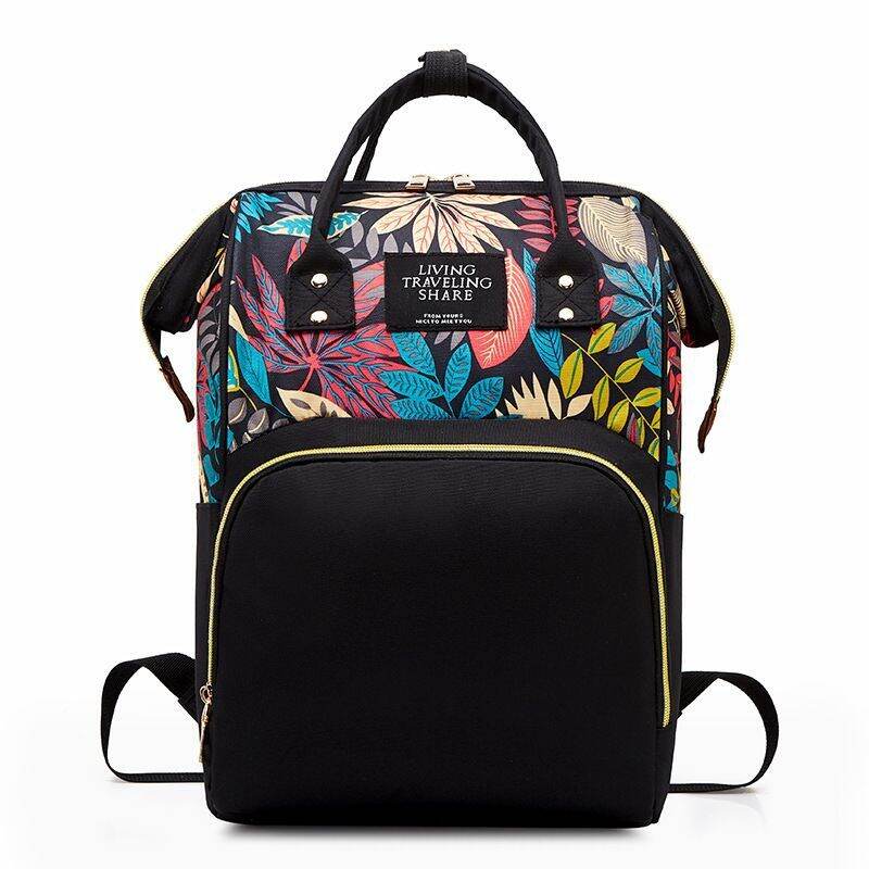 Batik Floral Anti-theft Mummy Diaper Bag Fashion Nylon Multifunctional Backpack