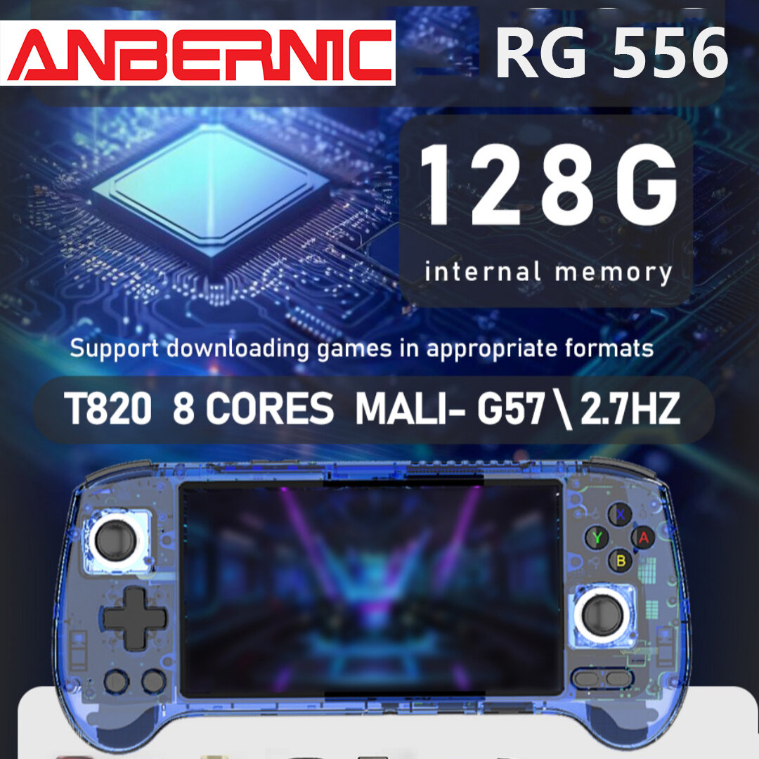 Anbernic Rg556 Handheld Game Console - 5.48 Amoled Screen, Android